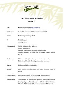 Saare Golf hooaja avavõistlus